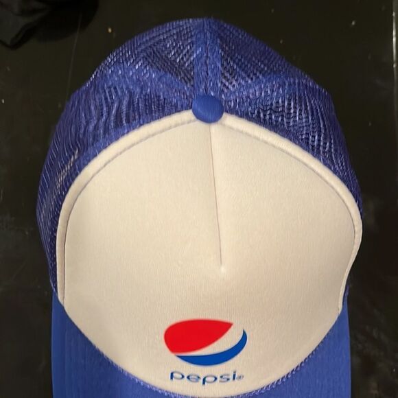 New Vintage Pepsi Cola Otto Mesh Adjustable SnapBack Logo Trucker Cap Hat OS - Picture 8 of 11